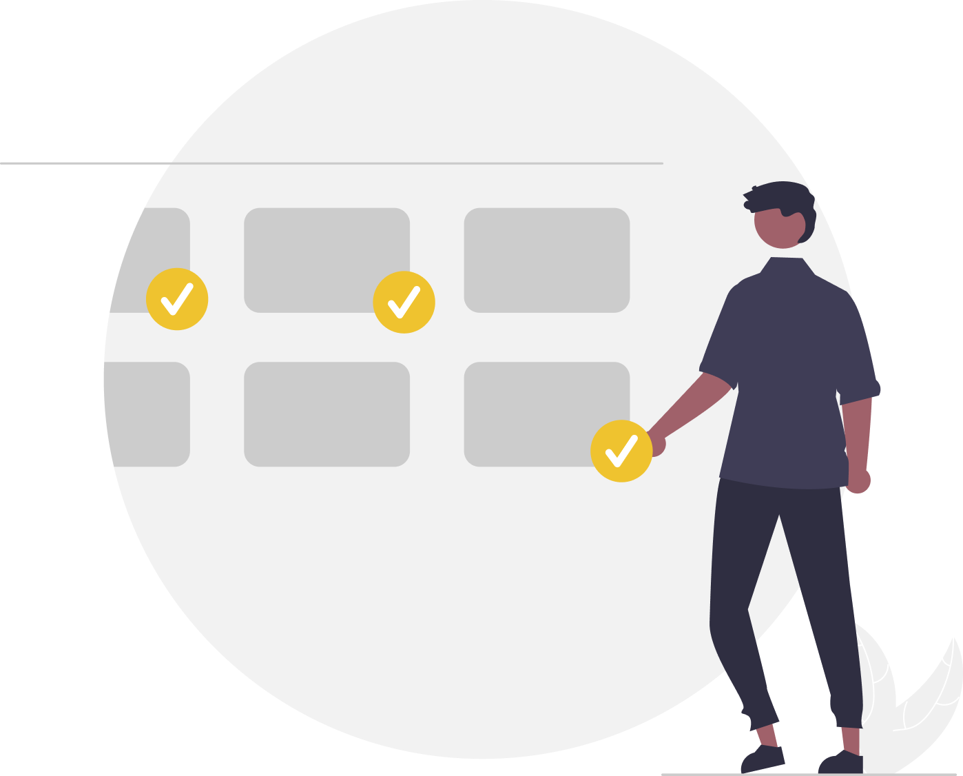 Illustration of checking off toolbox topics