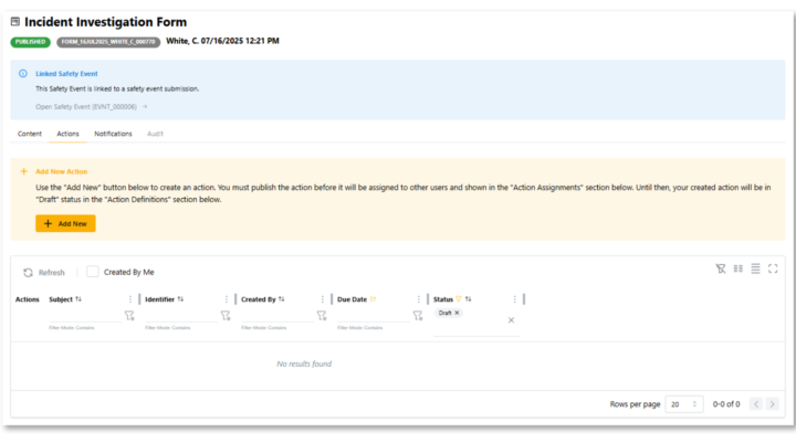 Proact EHS incident investigation form