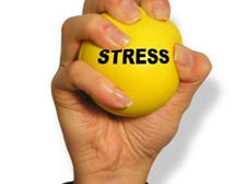 Worker managing stress on the job